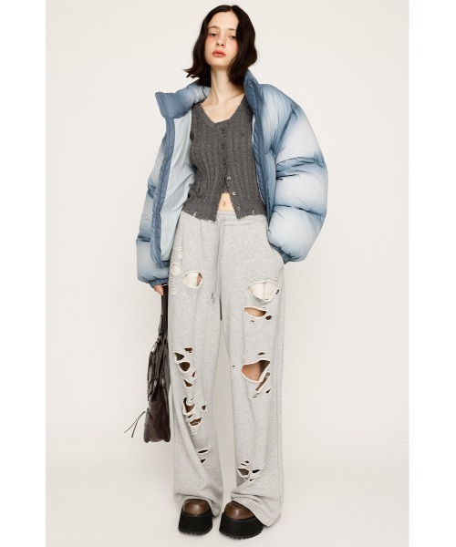 SLY（スライ）の「【キャミセット】V/N CRASH 2P TOPS ブイネック クラッシュ ツーピー トップス 秋服（ニット/セーター・レディース・ピンク/ブラック/アイボリー/杢グレー・FREE）」の13枚目の写真