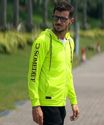 SOMEDIFF（サムディフ）の「コンプレッションフルジップパーカー メンズ トレーニング 長袖 ブラック グレー（パーカー）」