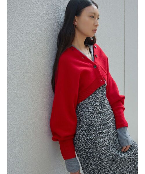 OUNNOUN（オウンノウン）の「【OUNNOUN】シュリンクシャーリングキャミワンピース（ワンピース・レディース・ブラック/ライム/ピンク・FREE）」の5枚目の写真