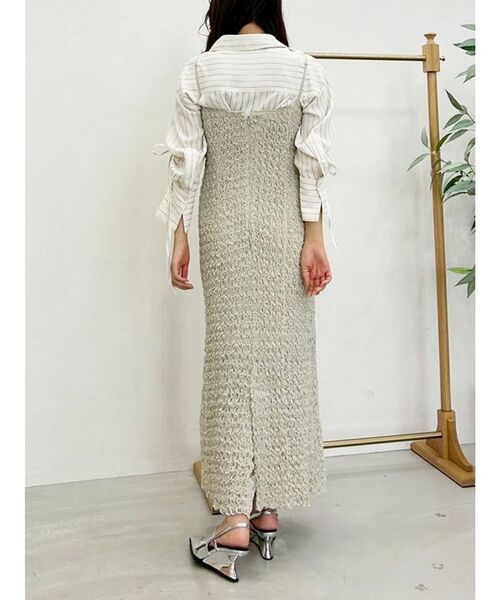 OUNNOUN（オウンノウン）の「【OUNNOUN】シュリンクシャーリングキャミワンピース（ワンピース・レディース・ブラック/ライム/ピンク・FREE）」の11枚目の写真