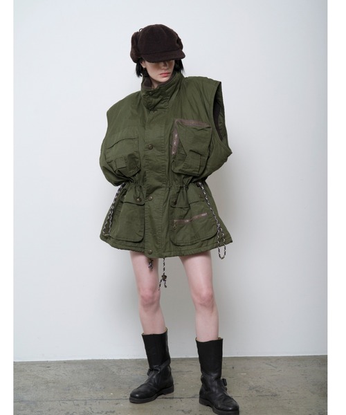 Nine Tailor（ナインテイラー）の「Nine Tailor Thistle Cap (N-1547)（キャップ・メンズ・ブラック/ダークブラウン・FREE）」の3枚目の写真