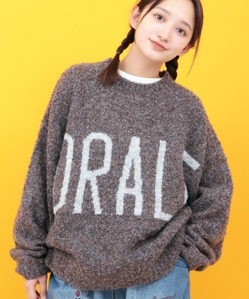 チチカカ(チチカカ)の「Orale! ロゴブークレニットプルオーバー(ニット/セーター・レディース・マスタード/ブルー/チャコールグレー・FREE)」の2枚目の写真