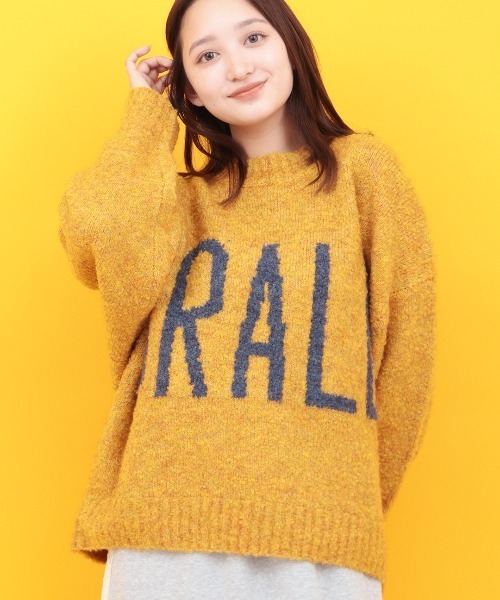 チチカカ(チチカカ)の「Orale! ロゴブークレニットプルオーバー(ニット/セーター・レディース・マスタード/ブルー/チャコールグレー・FREE)」の1枚目の写真