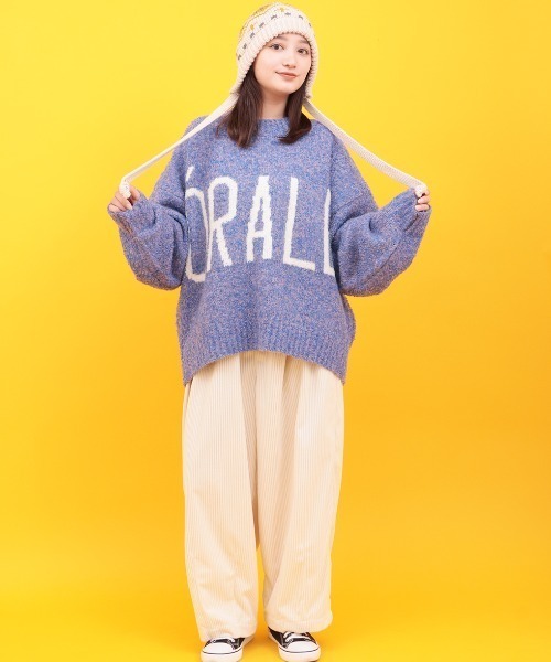 チチカカ(チチカカ)の「Orale! ロゴブークレニットプルオーバー(ニット/セーター・レディース・マスタード/ブルー/チャコールグレー・FREE)」の19枚目の写真