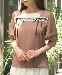♥axes femme♥ アクシーズファム トップス ビッグリボン バレエコア axes femme（アクシーズファム）の「ストライプビッグリボン