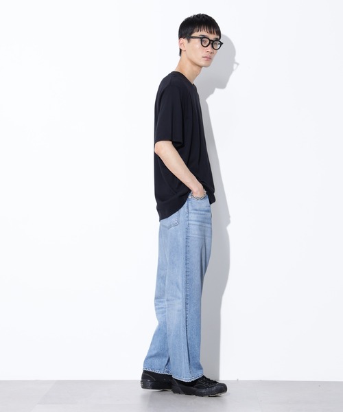 セール】AUTHENコラボ SILKNIZED DENIM ワイドレッグ(セットアップ可