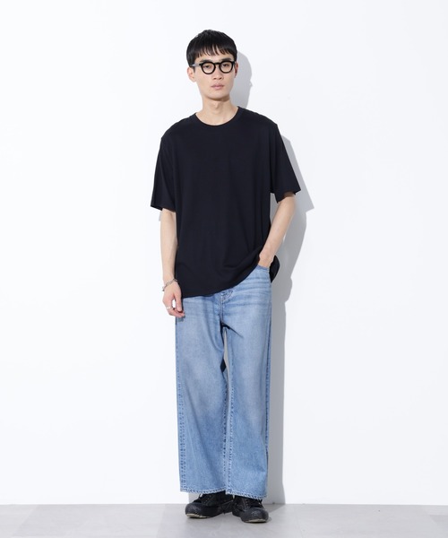 セール】AUTHENコラボ SILKNIZED DENIM ワイドレッグ(セットアップ可