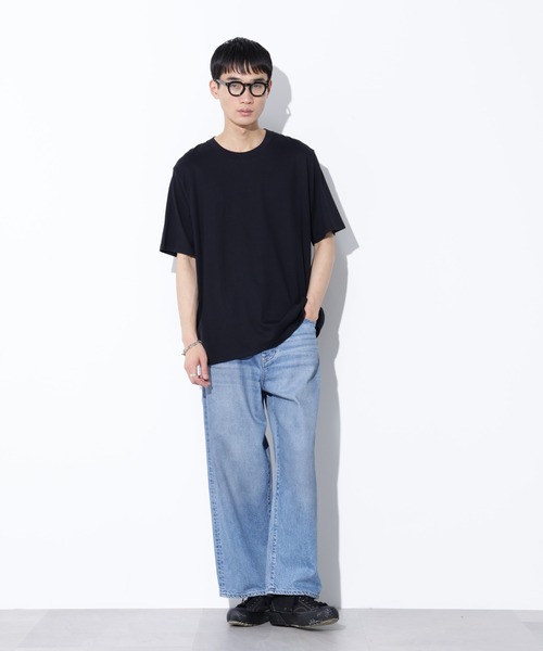 PLATEAU STUDIO ワイドレッグデニム SUNSET 傑着用 セール】AUTHENコラボ SILKNIZED DENIM ワイドレッグ(セットアップ可