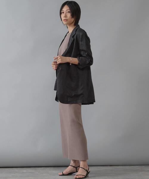 Liesse（リエス）の「リブニットタイトスカート（スカート・レディース・ブラック/グレイッシュベージュ・FREE）」の12枚目の写真