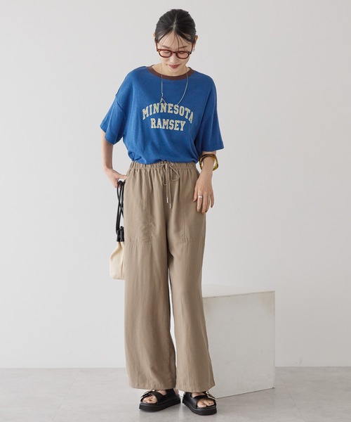 AMERICAN HOLIC(アメリカンホリック)の「接触冷感ベイカーリラックスパンツ(その他パンツ・レディース・ブラック/ベージュ/グリーン/ブラウン・S/M/L)」の8枚目の写真
