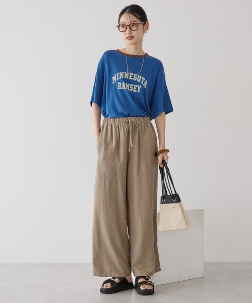 AMERICAN HOLIC(アメリカンホリック)の「接触冷感ベイカーリラックスパンツ(その他パンツ・レディース・ブラック/ベージュ/グリーン/ブラウン・S/M/L)」の9枚目の写真