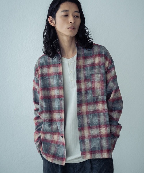 RATTLE TRAP(ラトルトラップ)の「ブリーチチェックシャツ(シャツ/ブラウス・メンズ・ブルー系その他/レッド系その他・L/M)」の2枚目の写真