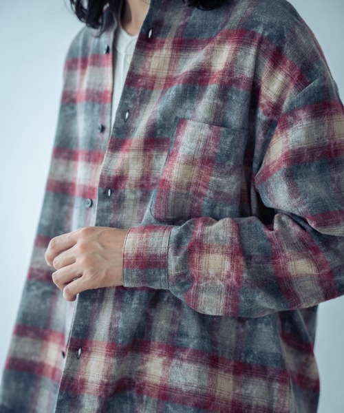 RATTLE TRAP(ラトルトラップ)の「ブリーチチェックシャツ(シャツ/ブラウス・メンズ・ブルー系その他/レッド系その他・L/M)」の17枚目の写真