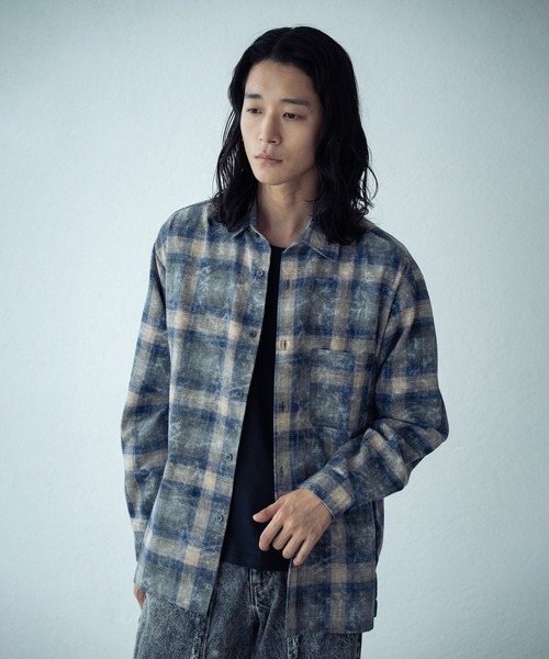 RATTLE TRAP(ラトルトラップ)の「ブリーチチェックシャツ(シャツ/ブラウス・メンズ・ブルー系その他/レッド系その他・L/M)」の6枚目の写真