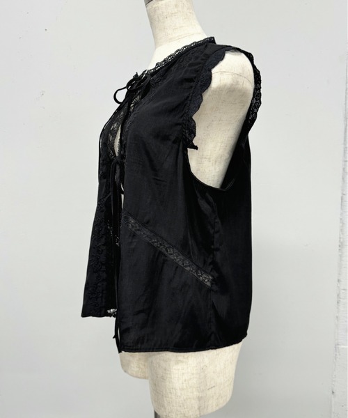 PROVOKE (プロヴォーク)の「EMBROIDERY NS BLOUSE(シャツ/ブラウス・レディース・ブラック・FREE)」の3枚目の写真