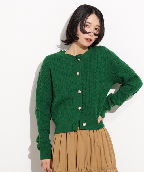 N.(N. Natural Beauty Basic)(エヌエヌナチュラルビューティーベーシック)の「メタルボタンケーブルアンサンブル(アンサンブル・レディース・ネイビー/キャメル/グリーン/オフホワイト・MEDIUM)」の22枚目の写真