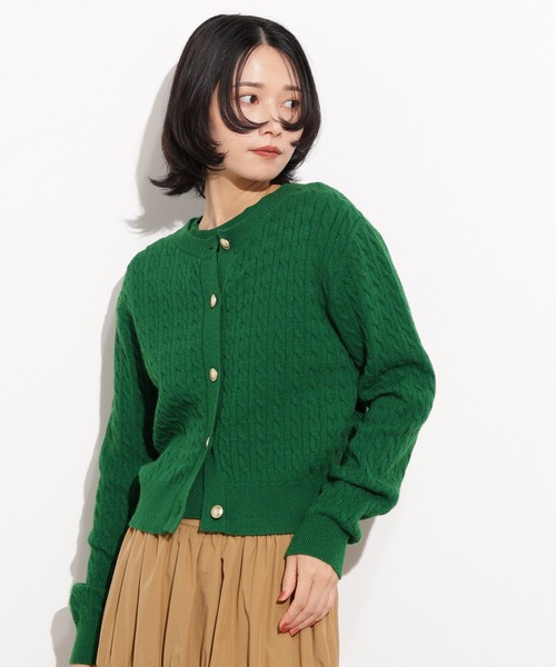 N.(N. Natural Beauty Basic)(エヌエヌナチュラルビューティーベーシック)の「メタルボタンケーブルアンサンブル(アンサンブル・レディース・ネイビー/キャメル/グリーン/オフホワイト・MEDIUM)」の13枚目の写真