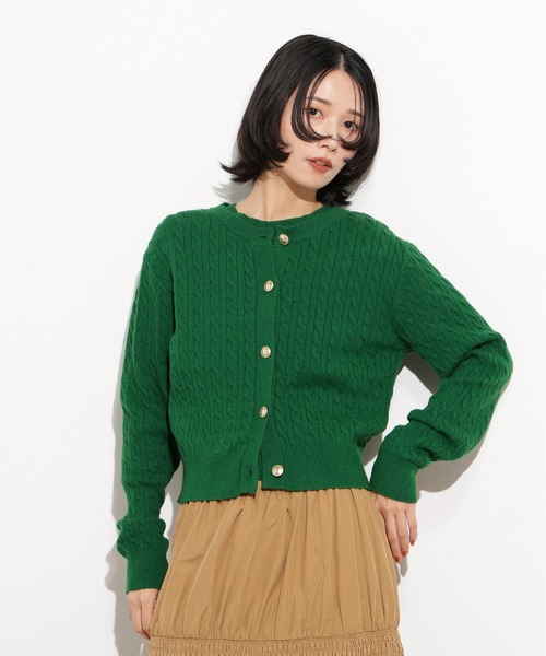 N.(N. Natural Beauty Basic)(エヌエヌナチュラルビューティーベーシック)の「メタルボタンケーブルアンサンブル(アンサンブル・レディース・ネイビー/キャメル/グリーン/オフホワイト・MEDIUM)」の15枚目の写真