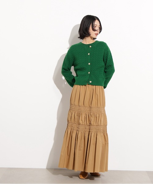 N.(N. Natural Beauty Basic)(エヌエヌナチュラルビューティーベーシック)の「メタルボタンケーブルアンサンブル(アンサンブル・レディース・ネイビー/キャメル/グリーン/オフホワイト・MEDIUM)」の16枚目の写真