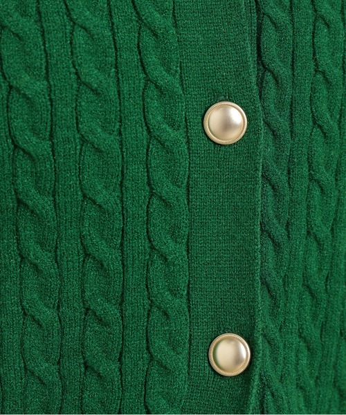 N.(N. Natural Beauty Basic)(エヌエヌナチュラルビューティーベーシック)の「メタルボタンケーブルアンサンブル(アンサンブル・レディース・ネイビー/キャメル/グリーン/オフホワイト・MEDIUM)」の7枚目の写真