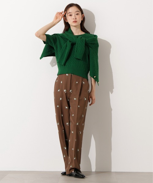 N.(N. Natural Beauty Basic)(エヌエヌナチュラルビューティーベーシック)の「メタルボタンケーブルアンサンブル(アンサンブル・レディース・ネイビー/キャメル/グリーン/オフホワイト・MEDIUM)」の21枚目の写真