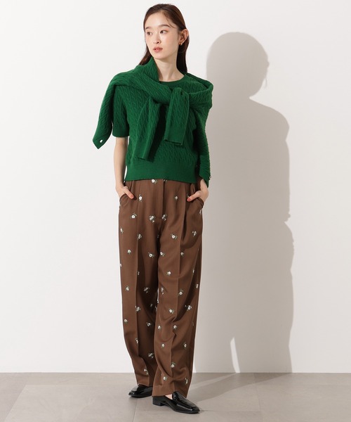 N.(N. Natural Beauty Basic)(エヌエヌナチュラルビューティーベーシック)の「メタルボタンケーブルアンサンブル(アンサンブル・レディース・ネイビー/キャメル/グリーン/オフホワイト・MEDIUM)」の8枚目の写真