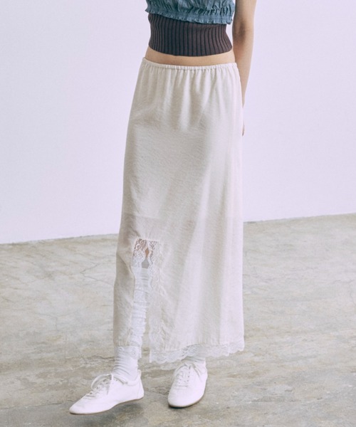 セール】Vintage Lace-trim Skirt（スカート）｜EN NEUME（エンノイム