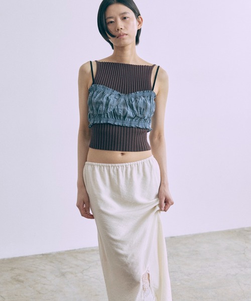 セール】Vintage Lace-trim Skirt（スカート）｜EN NEUME（エンノイム