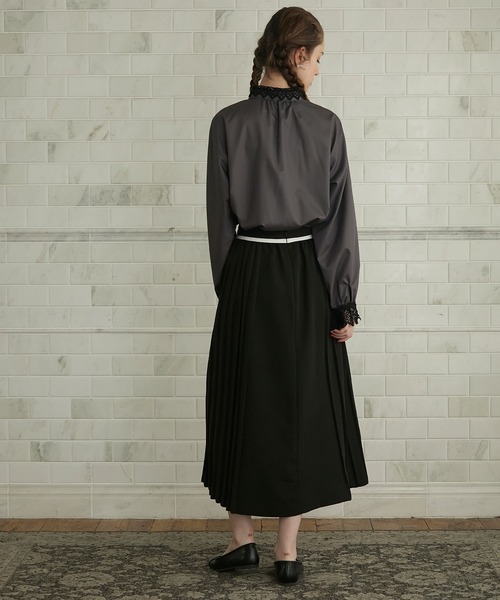 BONLECILL noir(ボンルシールノワール)の「【BONLECILL noir】2wayクラシカルレースシャツ(シャツ/ブラウス・レディース・ブルー/チャコールグレー/ホワイト/ブラック・FREE)」の10枚目の写真