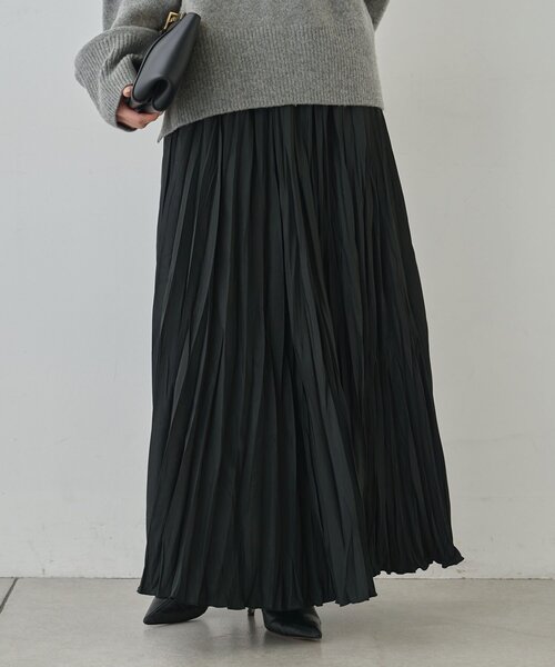 GALLARDAGALANTE（ガリャルダガランテ）の「タフタプリーツスカート（スカート・レディース・ブラック/モカ・1/0）」の3枚目の写真