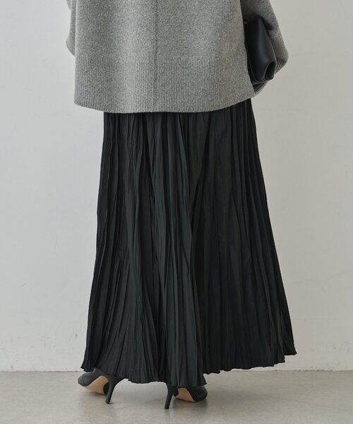 GALLARDAGALANTE（ガリャルダガランテ）の「タフタプリーツスカート（スカート・レディース・ブラック/モカ・1/0）」の4枚目の写真