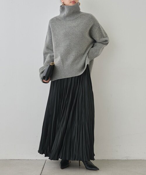 GALLARDAGALANTE（ガリャルダガランテ）の「タフタプリーツスカート（スカート・レディース・ブラック/モカ・1/0）」の5枚目の写真