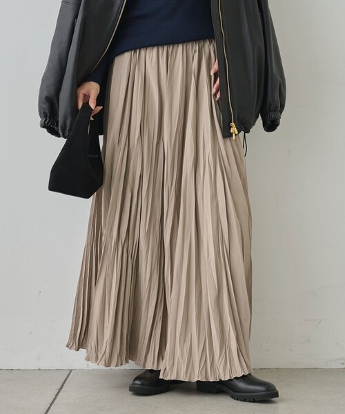 GALLARDAGALANTE（ガリャルダガランテ）の「タフタプリーツスカート（スカート・レディース・ブラック/モカ・1/0）」の8枚目の写真