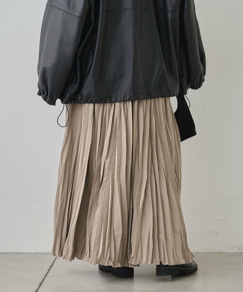 GALLARDAGALANTE（ガリャルダガランテ）の「タフタプリーツスカート（スカート・レディース・ブラック/モカ・1/0）」の10枚目の写真