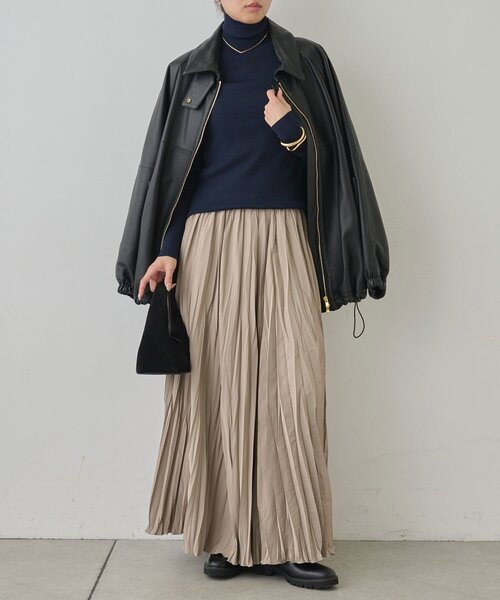 GALLARDAGALANTE（ガリャルダガランテ）の「タフタプリーツスカート（スカート・レディース・ブラック/モカ・1/0）」の11枚目の写真