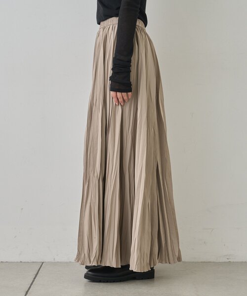 GALLARDAGALANTE（ガリャルダガランテ）の「タフタプリーツスカート（スカート・レディース・ブラック/モカ・1/0）」の15枚目の写真