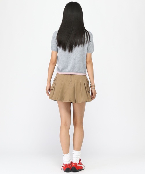 3.3 Field Trip （3.3フィールドトリップ）の「3.3 Field Trip／カーゴプリーツミニスカート（スカート・レディース・ベージュ/カーキ・FREE）」の16枚目の写真