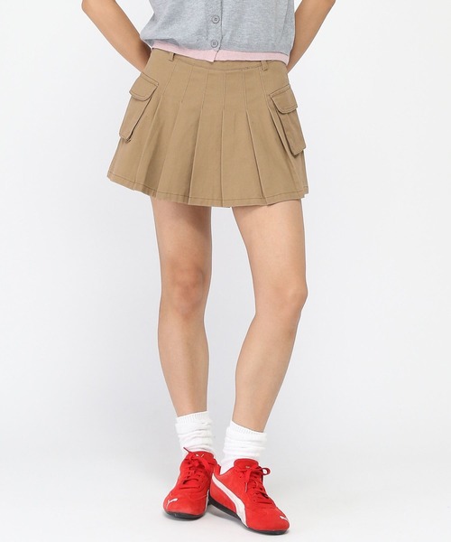 3.3 Field Trip （3.3フィールドトリップ）の「3.3 Field Trip／カーゴプリーツミニスカート（スカート・レディース・ベージュ/カーキ・FREE）」の17枚目の写真