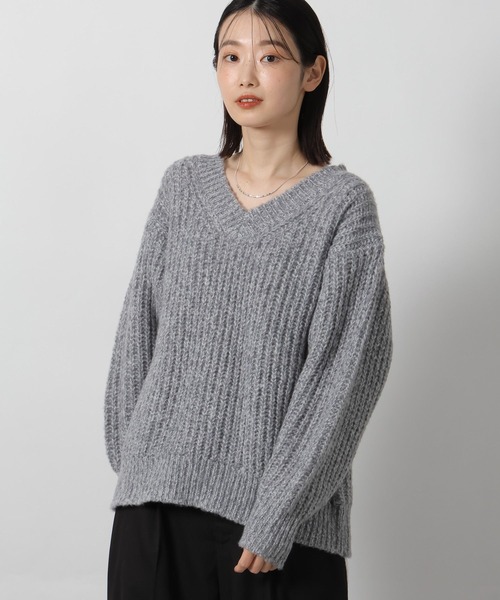 セール】3.5ゲージVネックニットプルオーバー / 577993（ニット