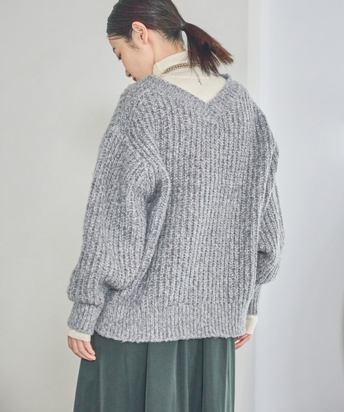 セール】3.5ゲージVネックニットプルオーバー / 577993（ニット