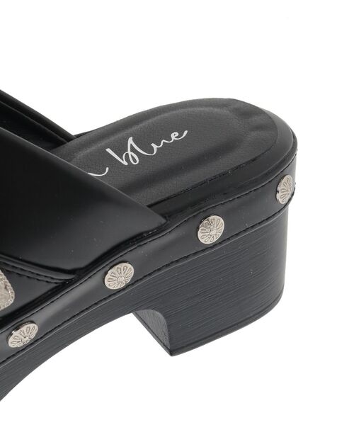 Green Parks(グリーンパークス)の「・rich blue ウェスタンクロッグ(サンダル・レディース・ブラック・LL/S/M/L)」の9枚目の写真