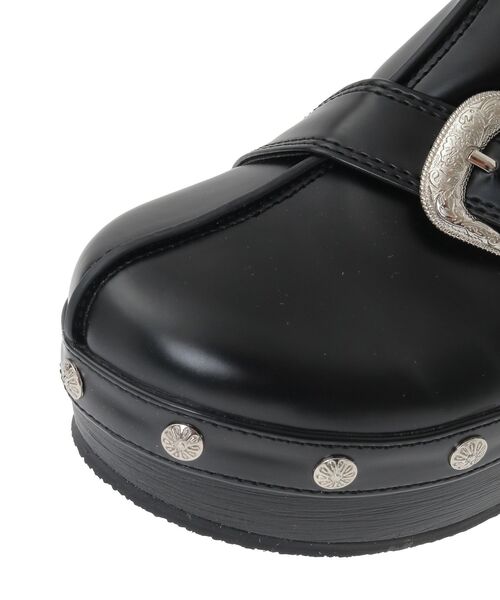 Green Parks(グリーンパークス)の「・rich blue ウェスタンクロッグ(サンダル・レディース・ブラック・LL/S/M/L)」の11枚目の写真