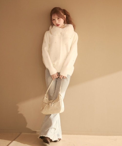 TITTY&CO.(ティティーアンドコー)の「ベルトショルダーバッグ(ショルダーバッグ・レディース・ブラック/ピンク/ブラウン/アイボリー・FREE)」の10枚目の写真