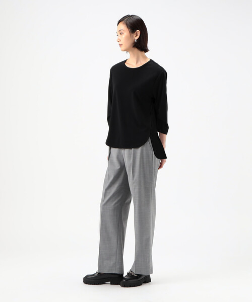 COMME CA(コムサ)の「マットストレッチポンチ プルオーバー(シャツ/ブラウス・レディース・ライトグレー/ホワイト/ブラック・9号)」の9枚目の写真