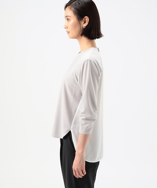 COMME CA(コムサ)の「マットストレッチポンチ プルオーバー(シャツ/ブラウス・レディース・ライトグレー/ホワイト/ブラック・9号)」の7枚目の写真
