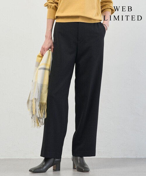 J.PRESS Ladies(J.プレス レディス)の「【WEB限定カラーあり】ツムギートflannel ストレート パンツ(その他パンツ・レディース・グレー系/ブラック系/ベージュ系/アイボリー系/ネイビー系・XS/XXS/S)」の2枚目の写真
