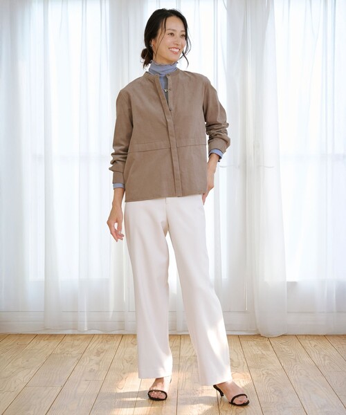 J.PRESS Ladies(J.プレス レディス)の「【WEB限定カラーあり】ツムギートflannel ストレート パンツ(その他パンツ・レディース・グレー系/ブラック系/ベージュ系/アイボリー系/ネイビー系・XS/XXS/S)」の9枚目の写真