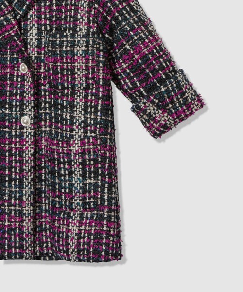 本場アイルランドの高級ブランドAvoca Tweed 手織りの紫のツイードコート IENA LA BOUCLE（イエナラブークル）の「IENA LA BOUCLE カラー