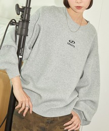 Snap club | 【Snap club】シリコンロゴプリントスウェットライククルーネックニット(ニット/セーター)