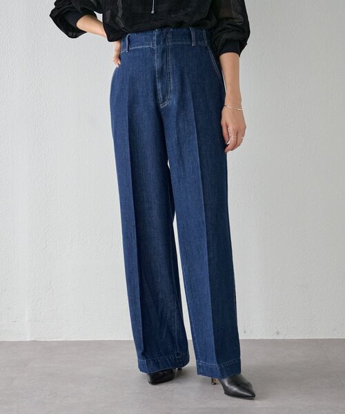 BEARDSLEY(ビアズリー)の「デニムスラックスパンツ(その他パンツ・レディース・インディゴブルー・1/0/2)」の22枚目の写真